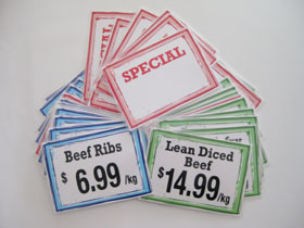 Butcher Price Tags